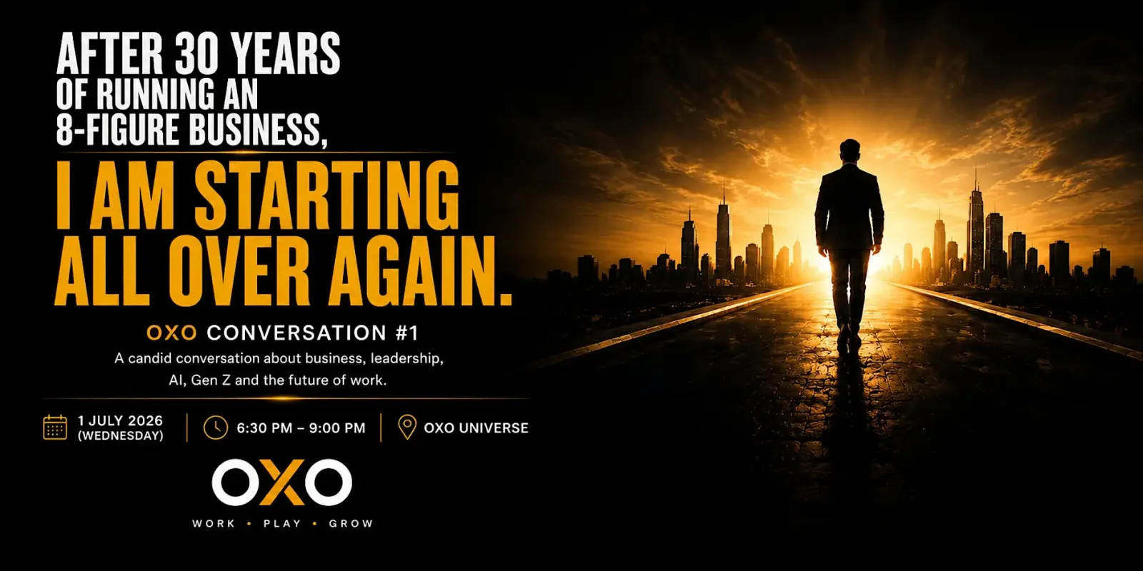 OXO Conversation Fireside #1 — 1 July 2026, 6:30 – 9:30 PM at Synergy Building #01-11 (S 609917)