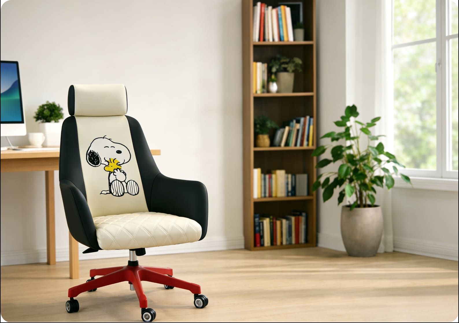 Peanuts™ Ergonomic Swivel Chair — Snoopy & Woodstock